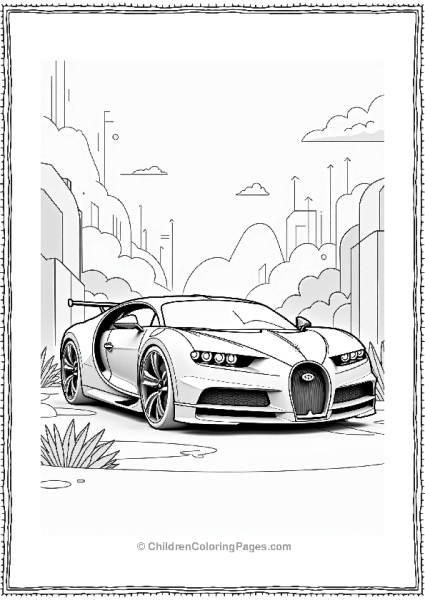 Bugatti In A Virtual Reality Landscape Free PDF Printable