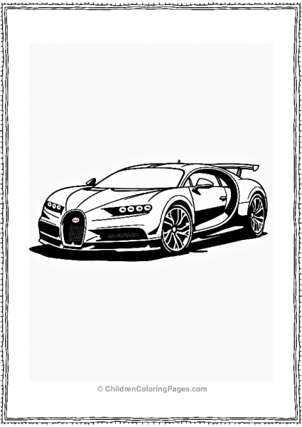 Bugatti Supercar Silhouette Free PDF Printable
