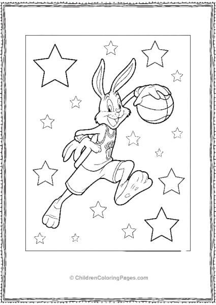 Bugs Bunny Dribbling Ball Free PDF Printable