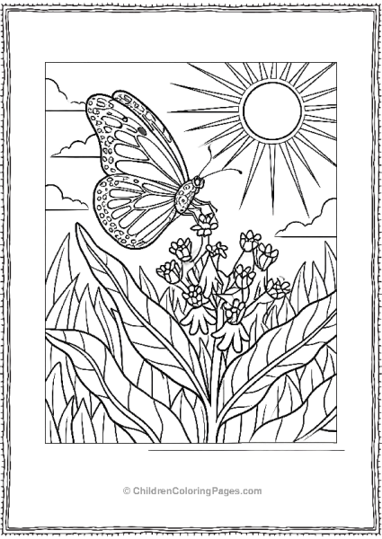 Butterfly On Flower With Sun Texas Free PDF Printable