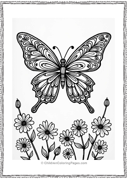 Butterfly Sugar Skull With Floral Patterns Free PDF Printable