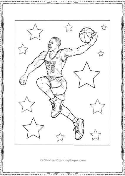 Cartoon LeBron James In Space Jam Free PDF Printable