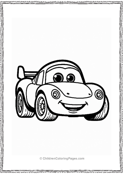 Cartoon Race Car For Kids Free PDF Printable
