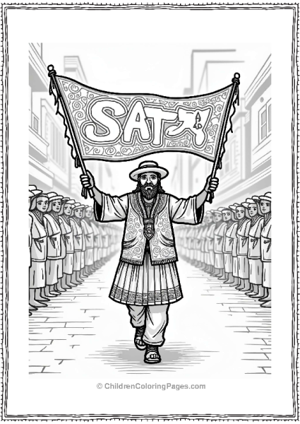 Celebration Parade With Graffiti Banner Free PDF Printable
