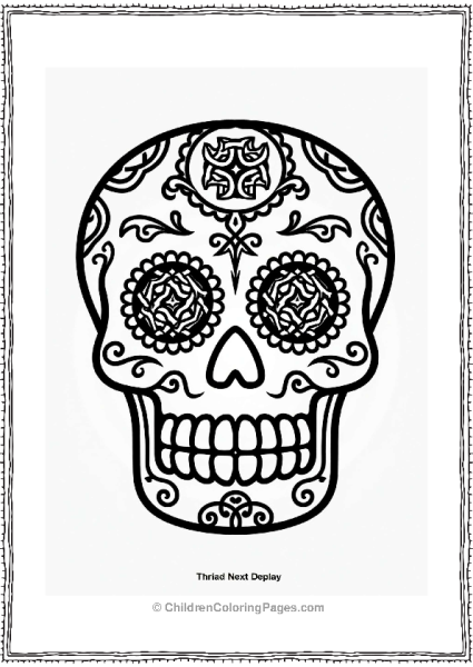 Celtic Knot Sugar Skull Coloring Page Free PDF Printable