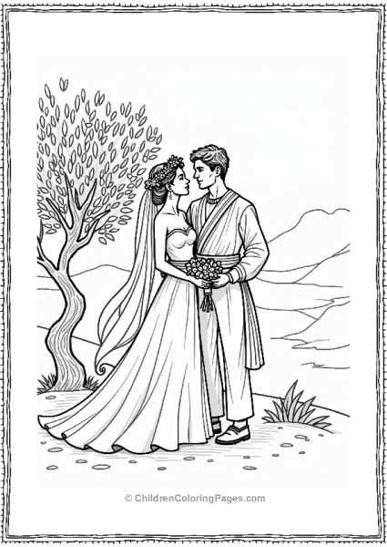 Charming Greek Wedding Scene Free PDF Printable