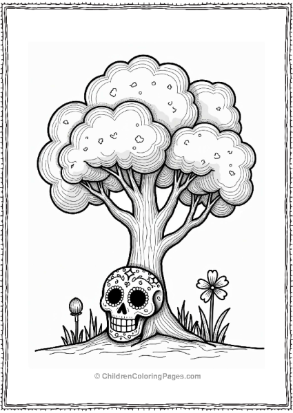 Charming Sugar Skull Tree Free PDF Printable