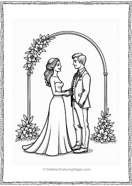 Charming Western Wedding Scene Free PDF Printable