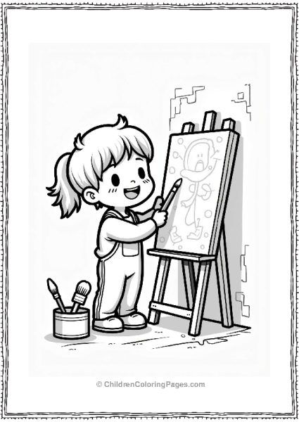 Chibi Character Painting A Mural Free PDF Printable