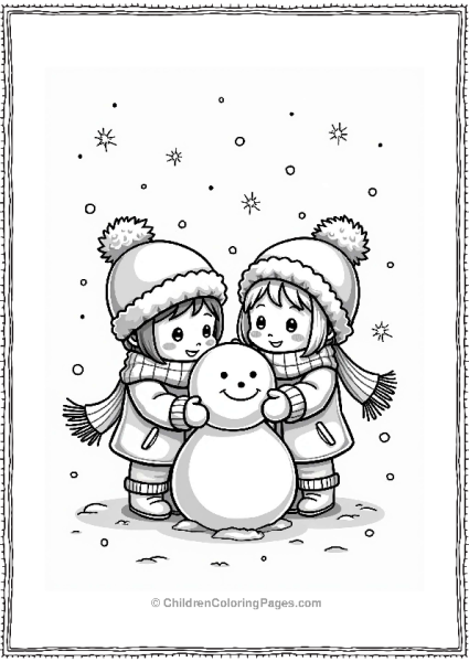 Chibi Characters At A Winter Festival Free PDF Printable