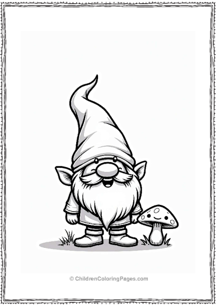 Chibi Gnome With A Big Hat Free PDF Printable