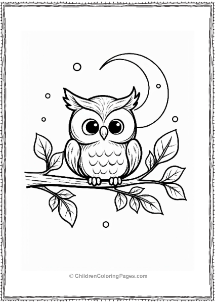 Chibi Owl In A Tree Free PDF Printable