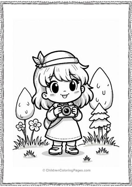 Chibi Photographer In Nature Free PDF Printable