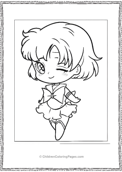 Chibi Sailor Moon Anime Coloring Page Free PDF Printable