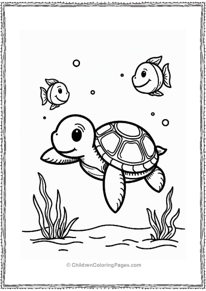 Chibi Sea Turtle And Friends Free PDF Printable