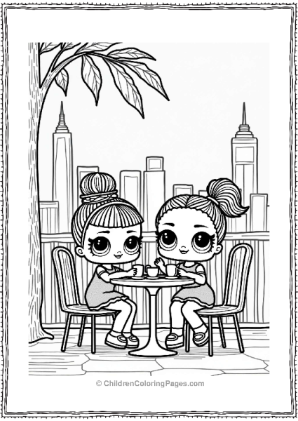 Chic LOL Surprise Doll Dining Outdoors Free PDF Printable