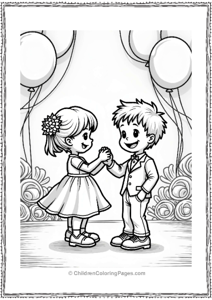 Children Dancing At A Wedding Free PDF Printable