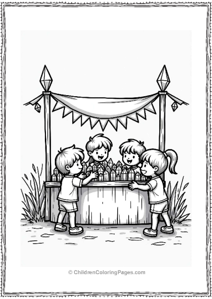 Children Exploring Crystals At A Market Free PDF Printable