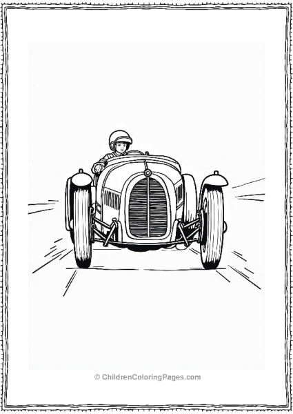 Classic Bugatti Type 35 Illustration Free PDF Printable