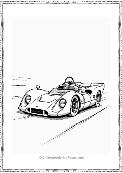 Classic Race Car Outline For Kids Free PDF Printable