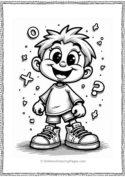 Colorful Graffiti Character With Big Eyes Free PDF Printable