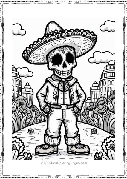 Colorful Sugar Skull Parade Float Free PDF Printable