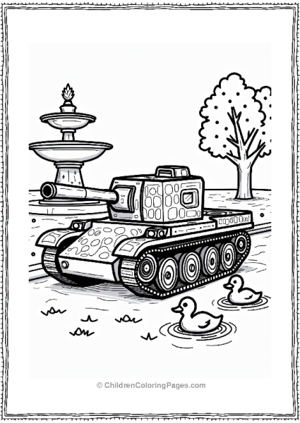 Colorful Tank By City Fountain Free PDF Printable