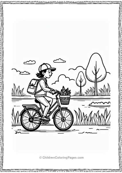 Community Helper Environmentalist On Bicycle Free PDF Printable