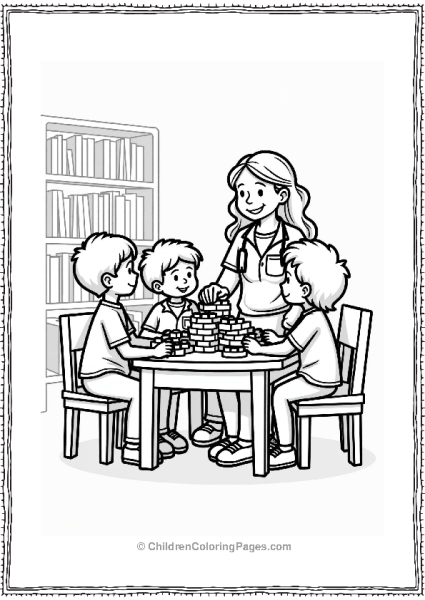 Community Helpers Caregiver And Children Building Together Free PDF Printable