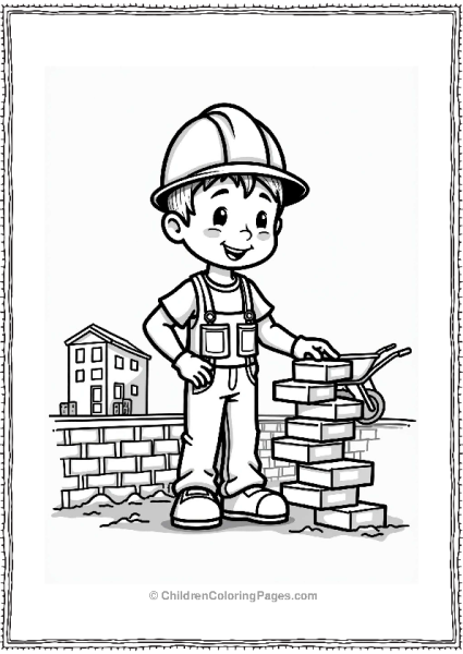 Community Helpers Construction Worker Building A Wall Free PDF Printable