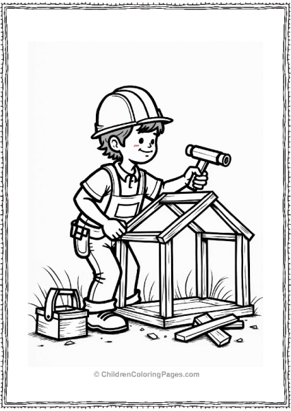 Community Helpers Construction Worker With Tools Free PDF Printable