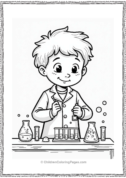 Community Helpers Curious Scientist Conducting An Experiment Free PDF Printable