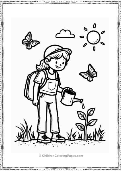 Community Helpers Environmentalist Watering Sapling Free PDF Printable