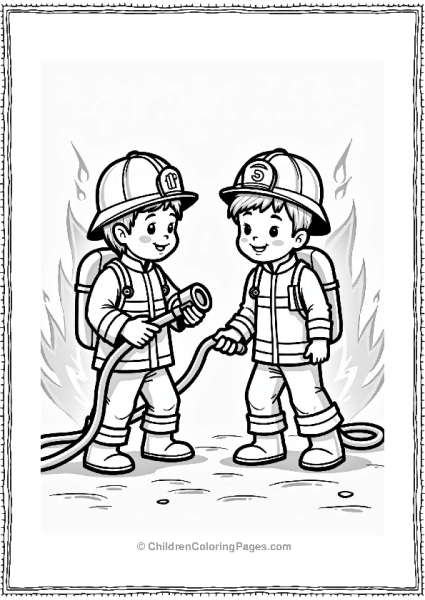 Community Helpers Firefighters Teamwork In Action Free PDF Printable