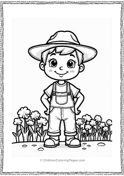 Community Helpers Friendly Farmer With Vegetables Free PDF Printable