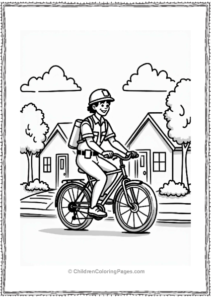 Community Helpers Police Officer Patrolling The Neighborhood Free PDF Printable