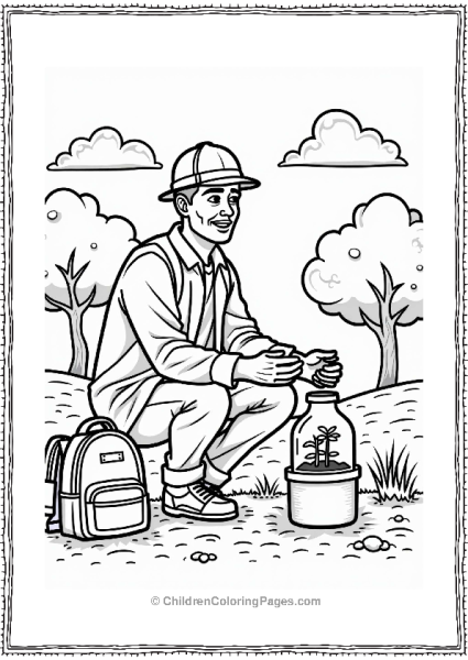 Community Helpers Scientist Collecting Soil Samples Free PDF Printable