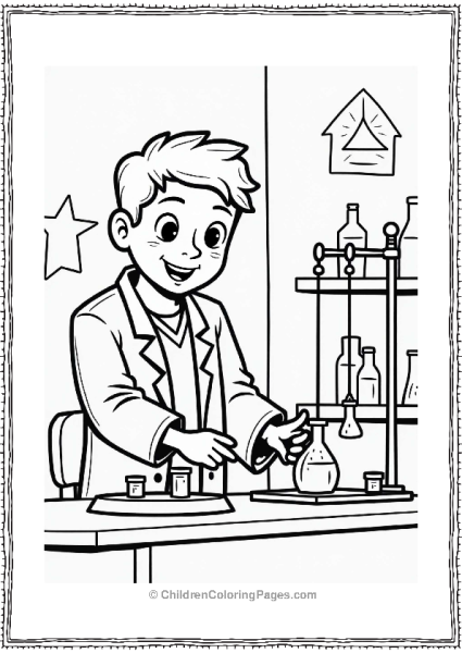 Community Helpers Scientist Conducting A Pendulum Experiment Free PDF Printable