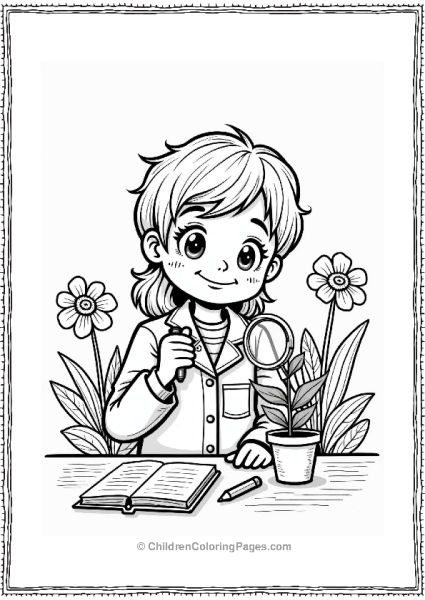 Community Helpers Scientist Examining A Plant Free PDF Printable