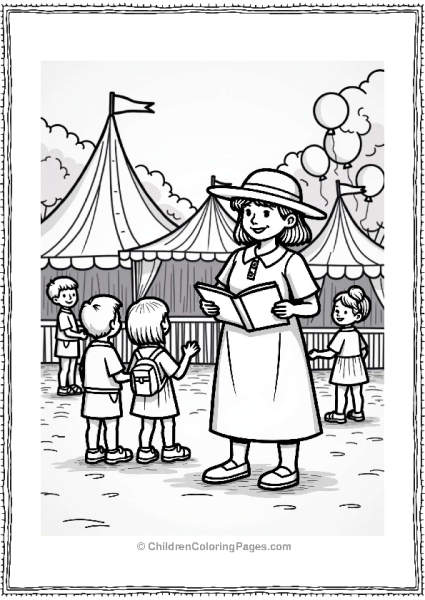 Community Helpers Tour Guide At A Festival Free PDF Printable