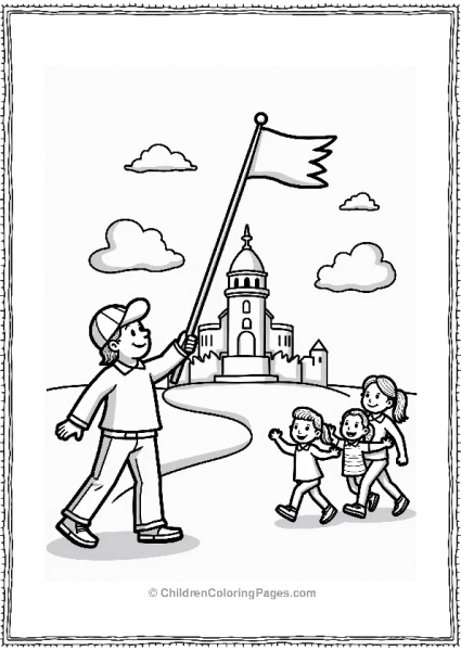 Community Helpers Tour Guide With Children At Landmark Free PDF Printable