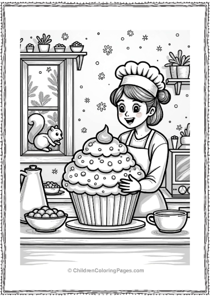 Cozy Baker Creating A Giant Cupcake Free PDF Printable
