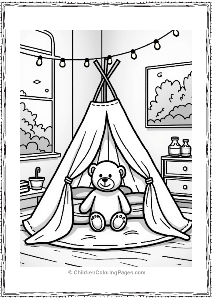 Cozy Blanket Tent With Fairy Lights Free PDF Printable