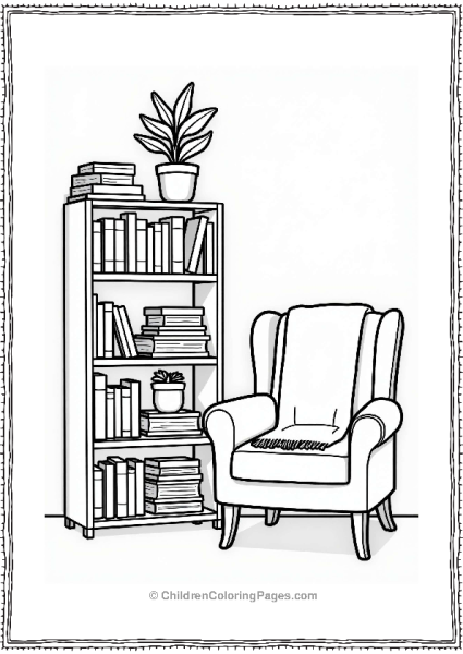 Cozy Bookshelf Corner Free PDF Printable