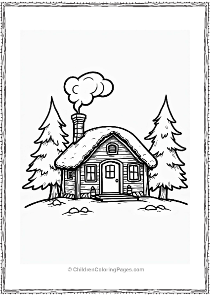 Cozy Cabin In The Snowy Woods Free PDF Printable