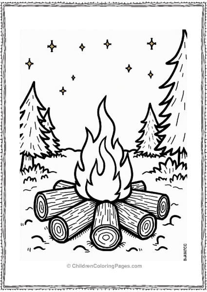 Cozy Campfire Under A Starry Sky Free PDF Printable