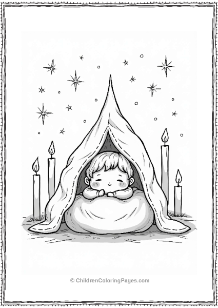 Cozy Character In A Blanket Fort Free PDF Printable