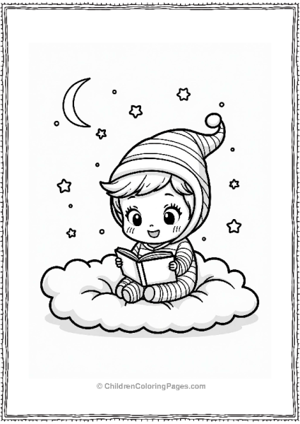 Cozy Character Reading Under The Stars Free PDF Printable