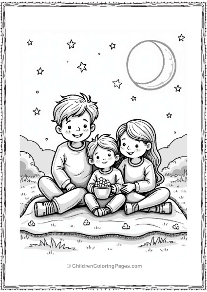 Cozy Family Picnic Under The Stars Free PDF Printable