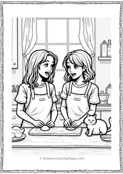 Cozy Friends Baking With A Cat Free PDF Printable